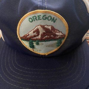 VINTAGE 70s Oregon patch trucker mesh hat portland